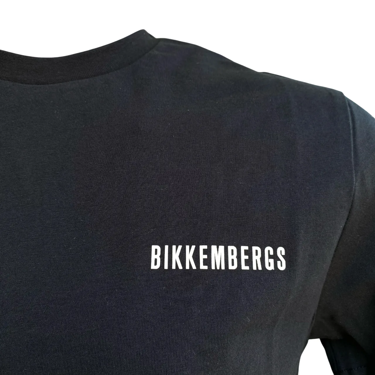 anti static coating Bikkembergs maglietta manica corta da uomo con logo in tinta BMT0931 8000 nero