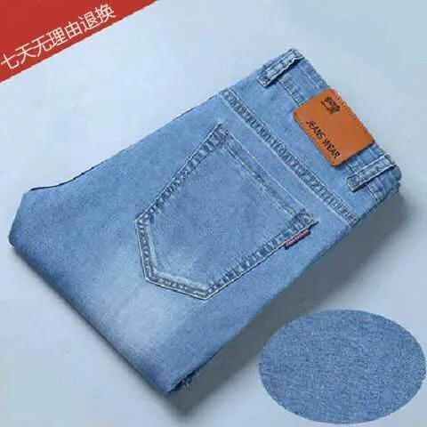 Men's 2020 Fashion Business Stretch Denim Trouser Casual Light Blue Vintage Pant Minimalist Rainy Day Vintage Lover Streetwear Fan Premium