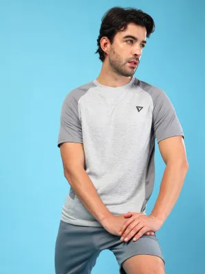 Smart Wear Men Solid Slim Fit Crew Neck T-shirt with DOUBLE?COOL