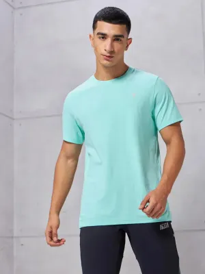 Slim Waist OdorResistant Fabric Men Solid Slim Fit Crew Neck T-shirt with COTFLEX