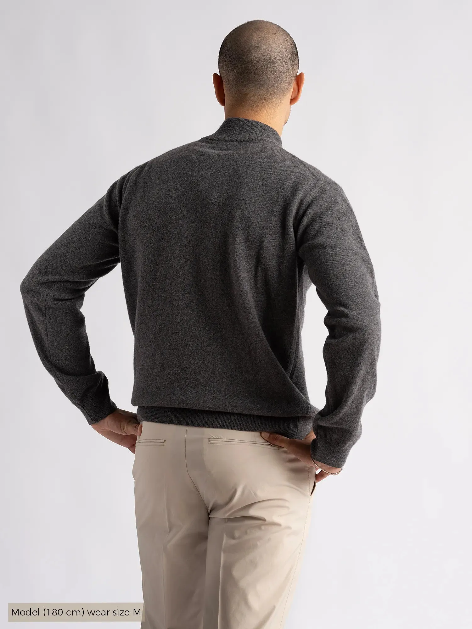 Gordon IGY2 1/2 Zip Menswear Deep Grey Melange material trend