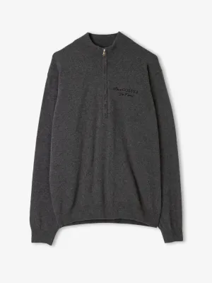 Gordon IGY2 1/2 Zip Menswear Deep Grey Melange label accents Fashionable Design