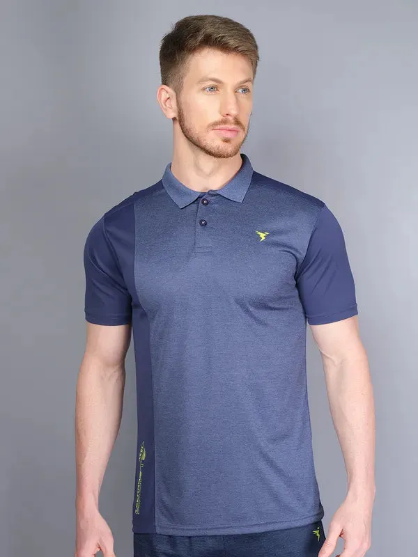 Breathable Polo AllPurpose Knitting Men Melange Slim Fit Polo T-shirt with DOUBLE COOL