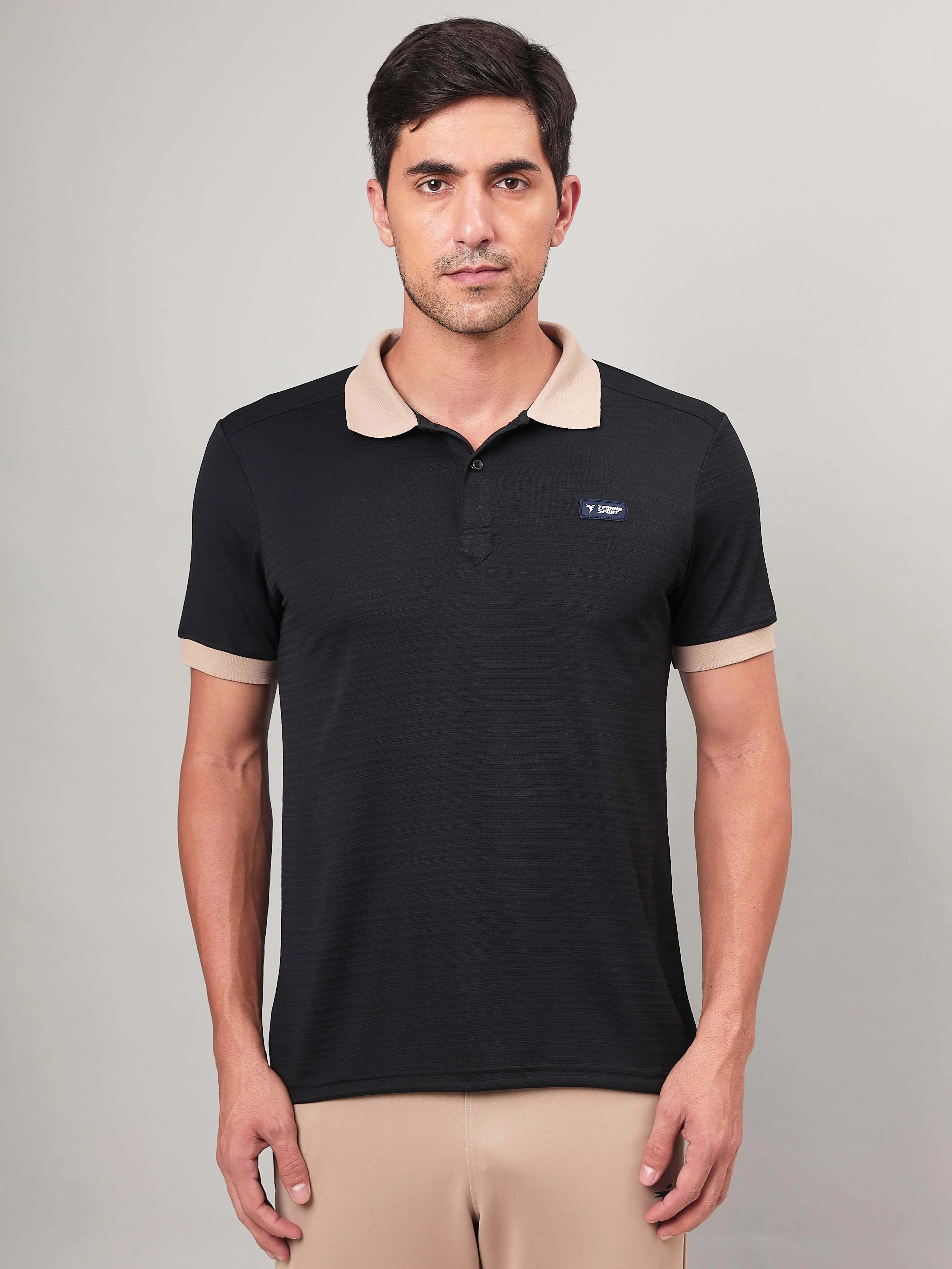 Men Solid Slim Fit Polo Sports T-shirt with MATPIQ Classic Vibe All Day Fit