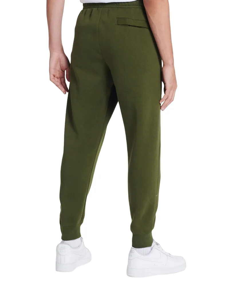 Nike Pantalone sportivo Jogger Club da uomo con elastico al fondo in cotone felpato  BV2671-327 verde Non-Slip Support Abrasion Free Zippers