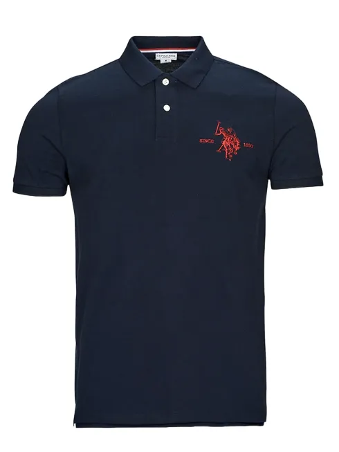 Comfort Apparel U.S. Polo Assn Polo da uomo manica corta con retrocollo a contrasto Kory 41029 65084 179 blu