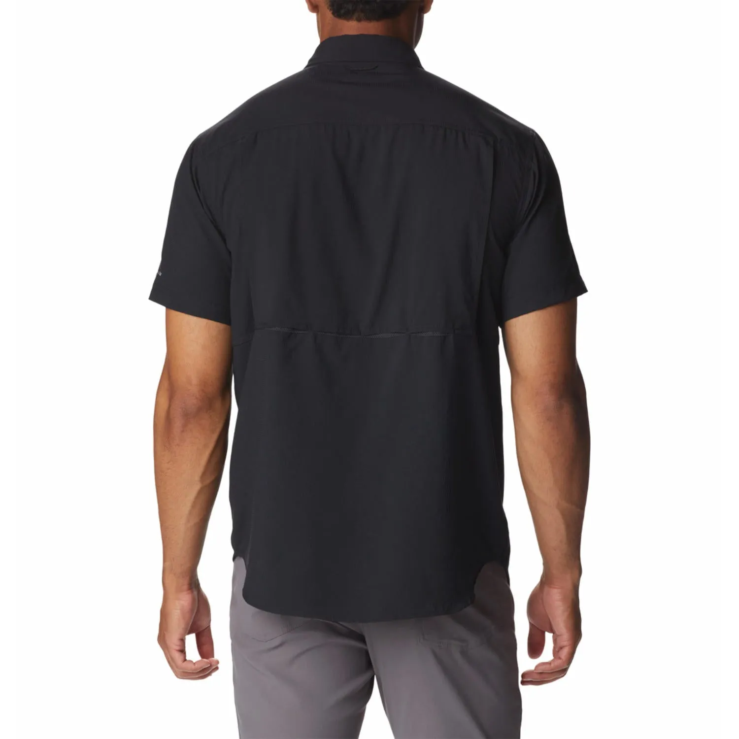 Columbia Men Black Silver Ridge Utility Lite Short Sleeve (Sun Protection) VersatileStyle OdorControlClothing