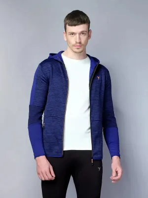Men Melange Slim Fit Hooded Jacket with TECHNO WARM  Zoom Proper NonRestrictive Movement