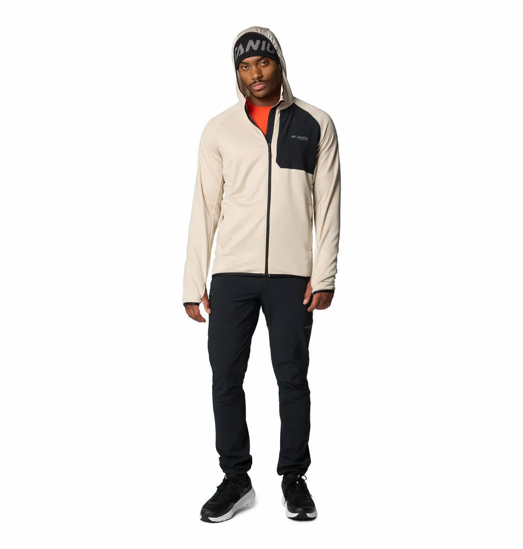 Cool Season Urban Look Columbia Men Brown Triple Canyon Grid Fleece Hooded FZ II
