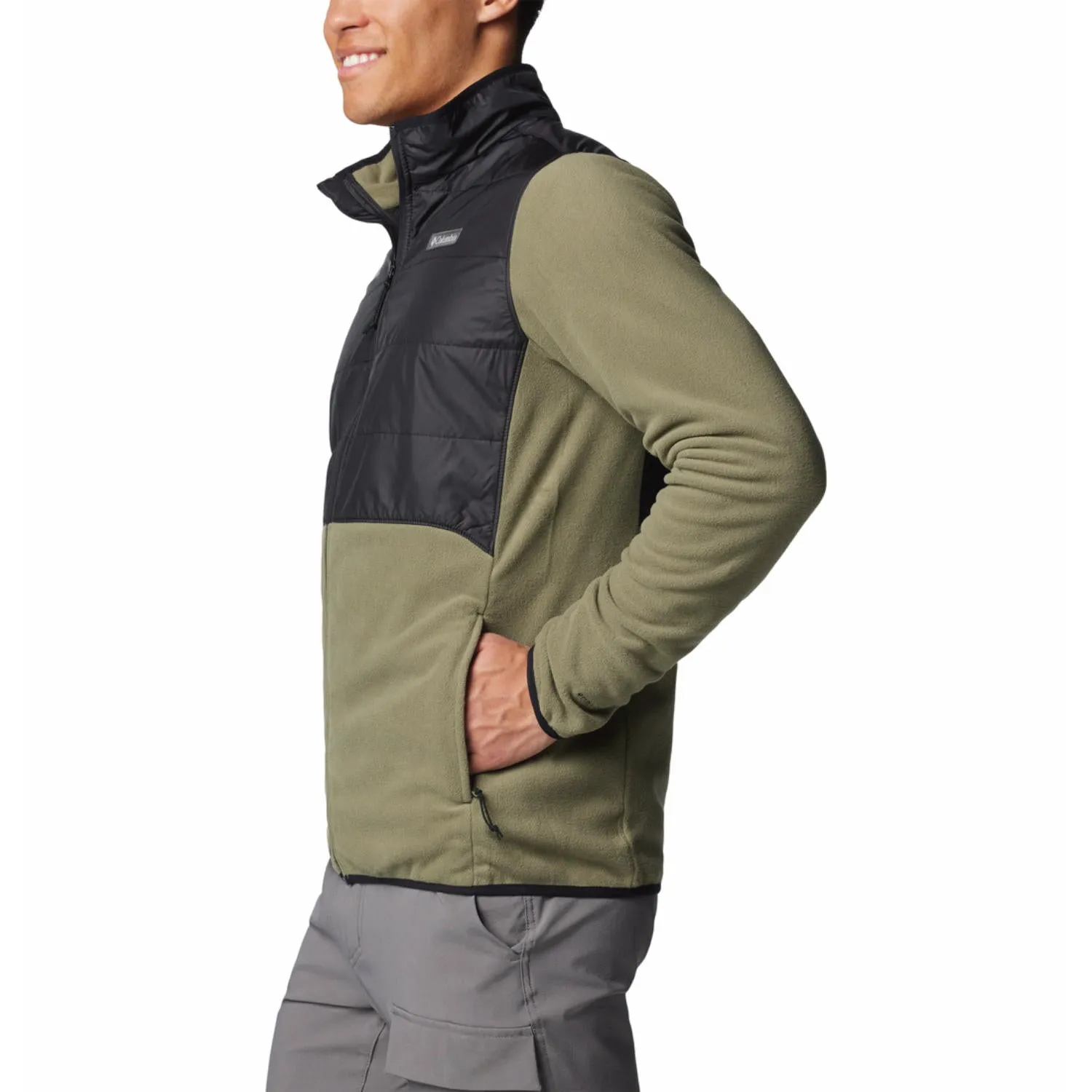 Casual Everyday Columbia Men Green Basin Butte Full Zip Fleece II