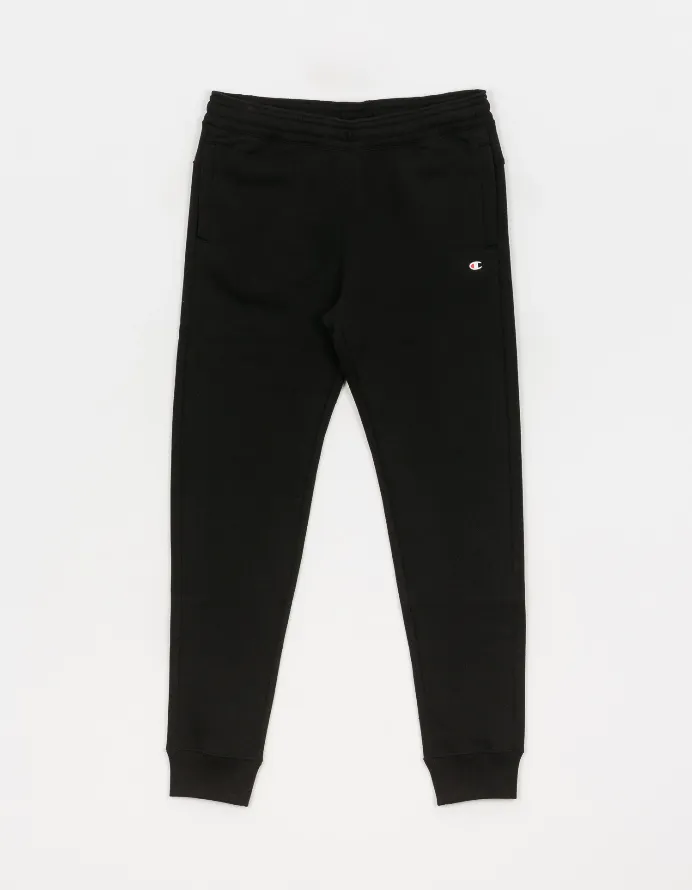 Champion Pantalone sportivo da uomo Rib Cuff 214962 KK001 NBK nero Easy Comfort Tagless Comfort