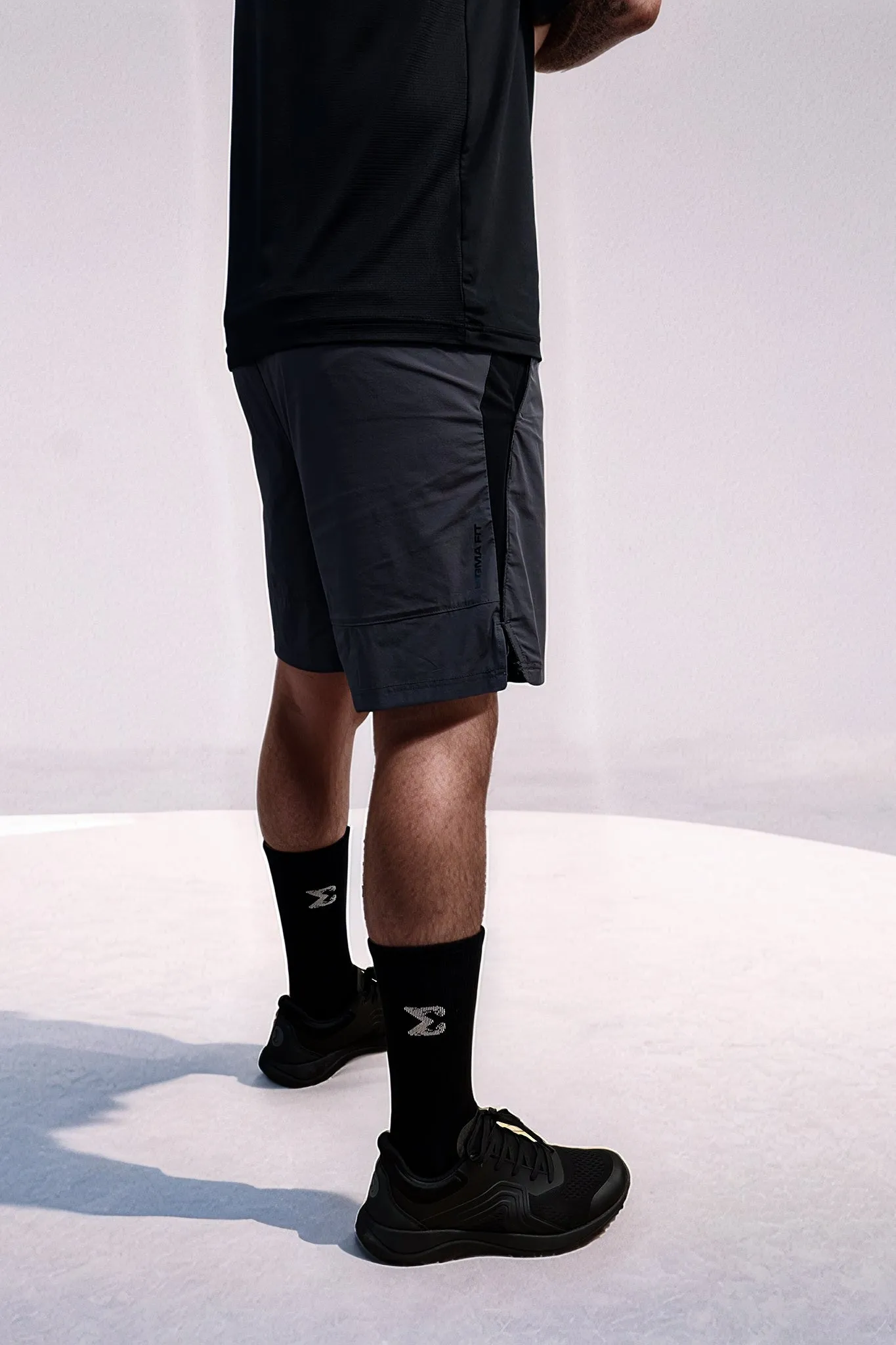 Endurance Training Short Dark Gray Double Layered Panels Daywear