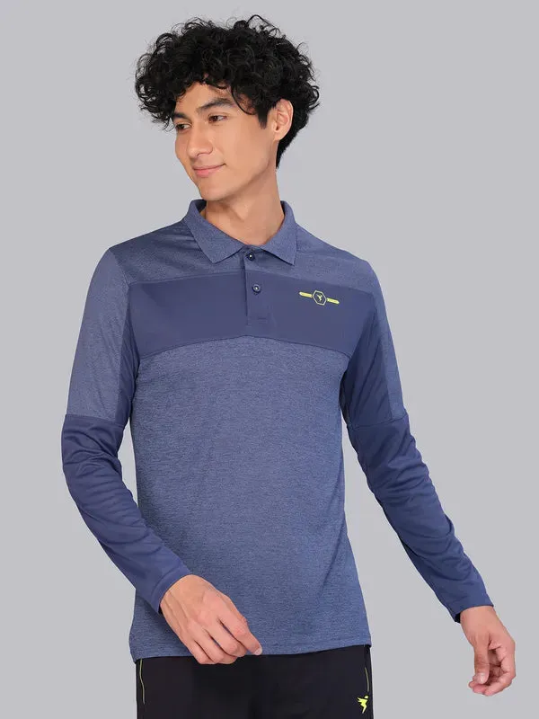 Multi Ply Collar Men Melange Slim Fit Polo T-shirt with DOUBLE COOL