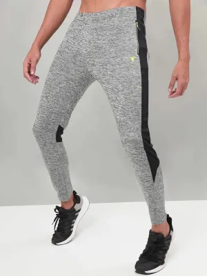 Men Melange Slim Fit Trackpants with TECHNO DRY Beach Workout Fast-Paced Activity