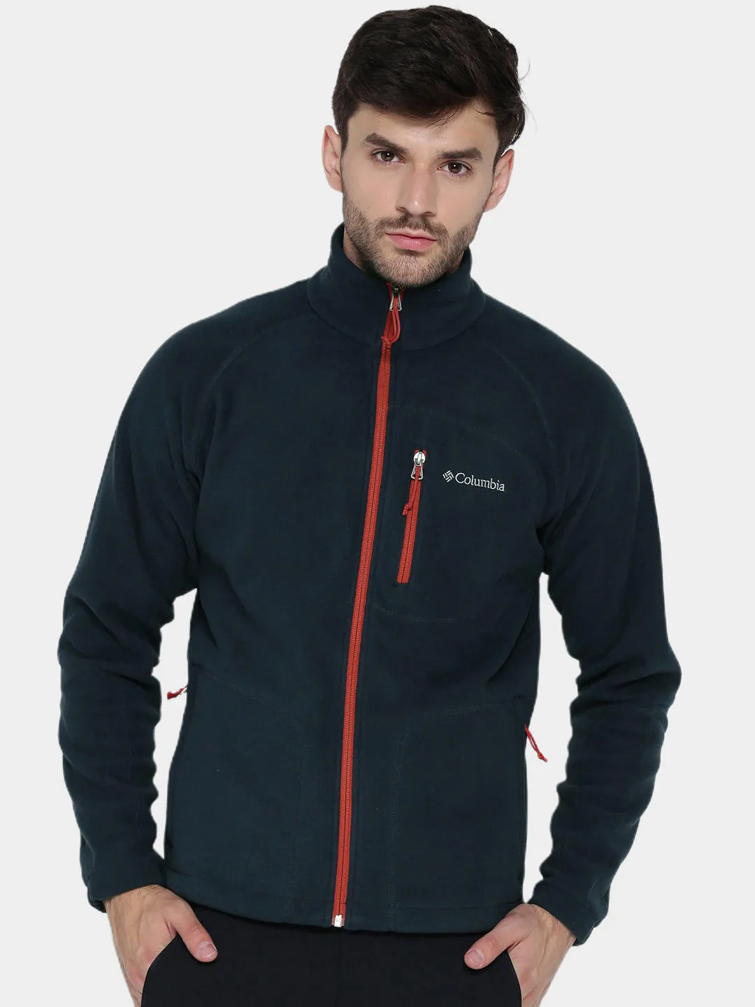 Street Utility Columbia Men Blue Fast Trek II Full Zip Fleece