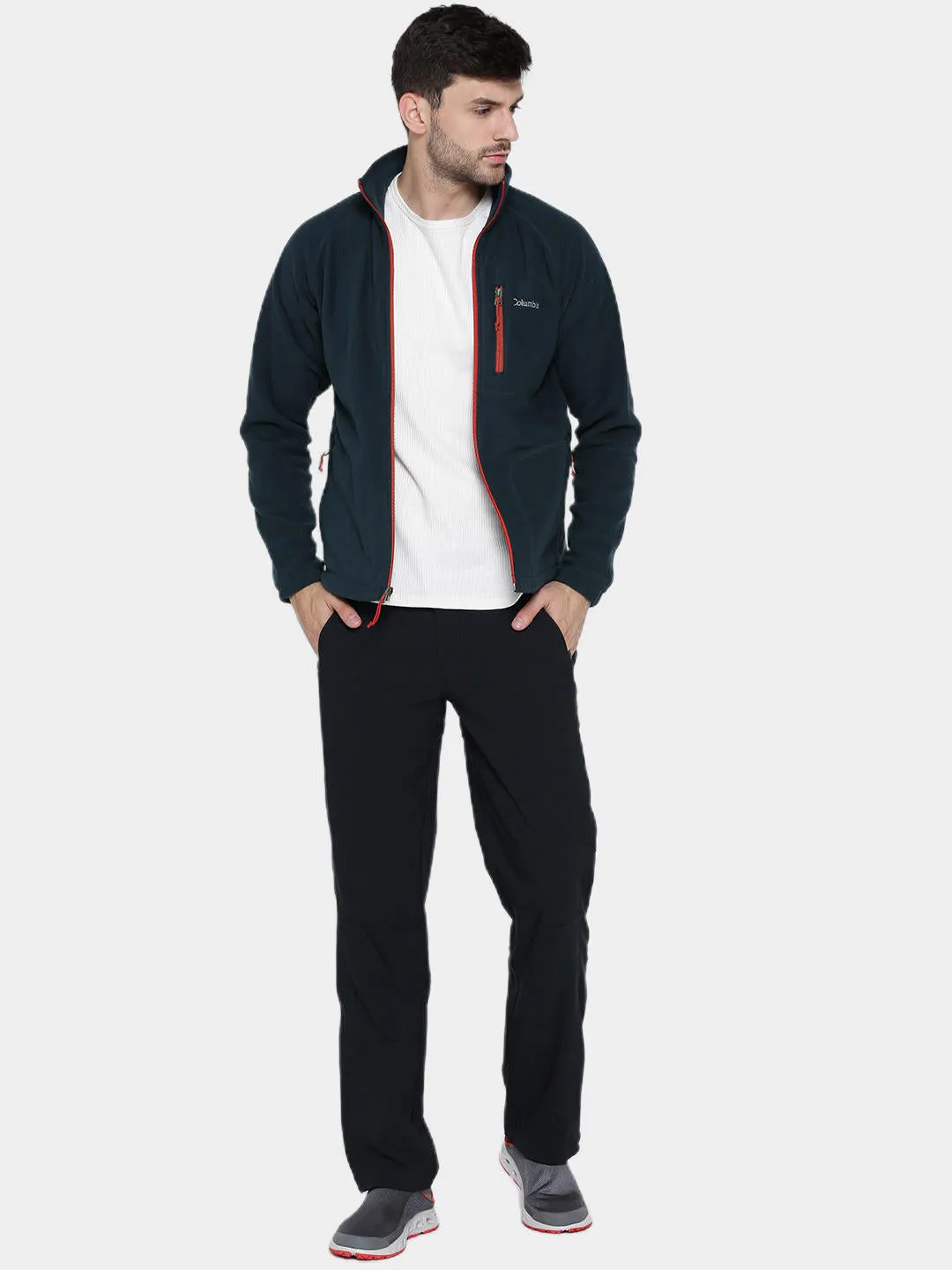 Non Irritating Seams Street Utility Columbia Men Blue Fast Trek II Full Zip Fleece