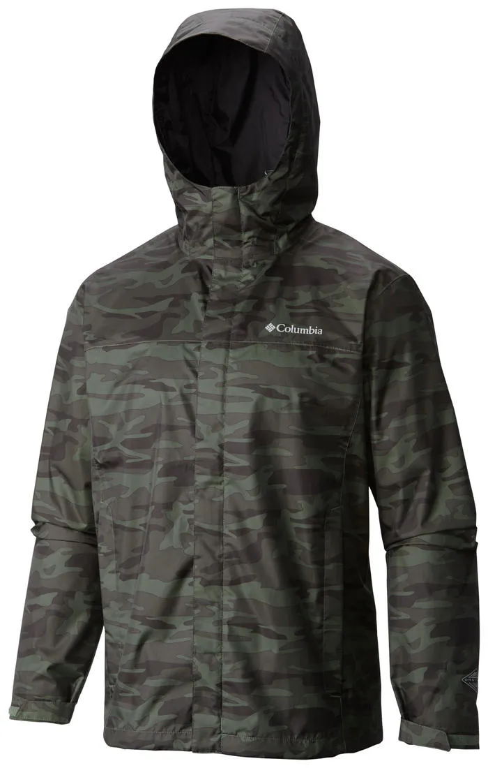 Columbia Men Green Watertight Printed Jacket Waterproof Daily Layer