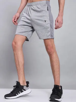 Men Melange Slim Fit Shorts with TECHNO DRY Chilly Weather