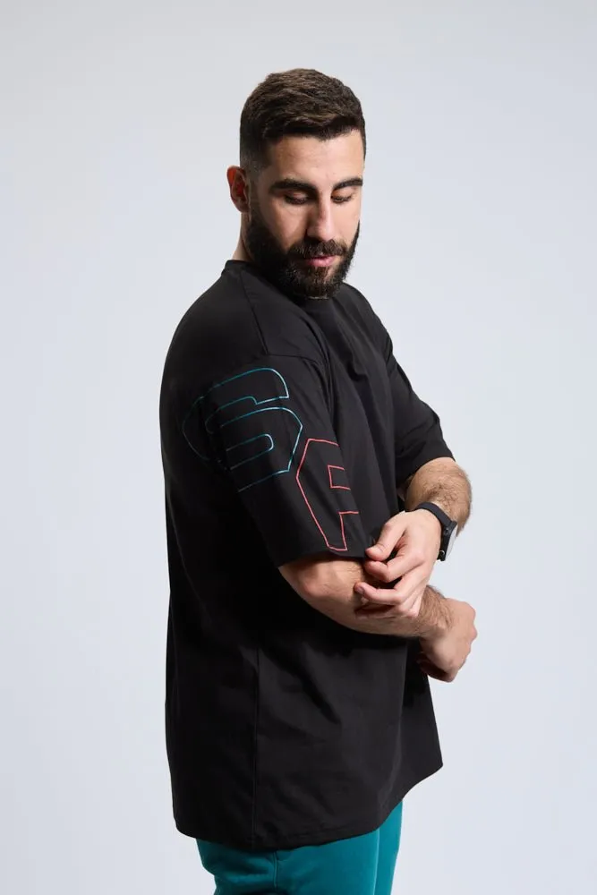 Oversized Tee Black MeshVentilation