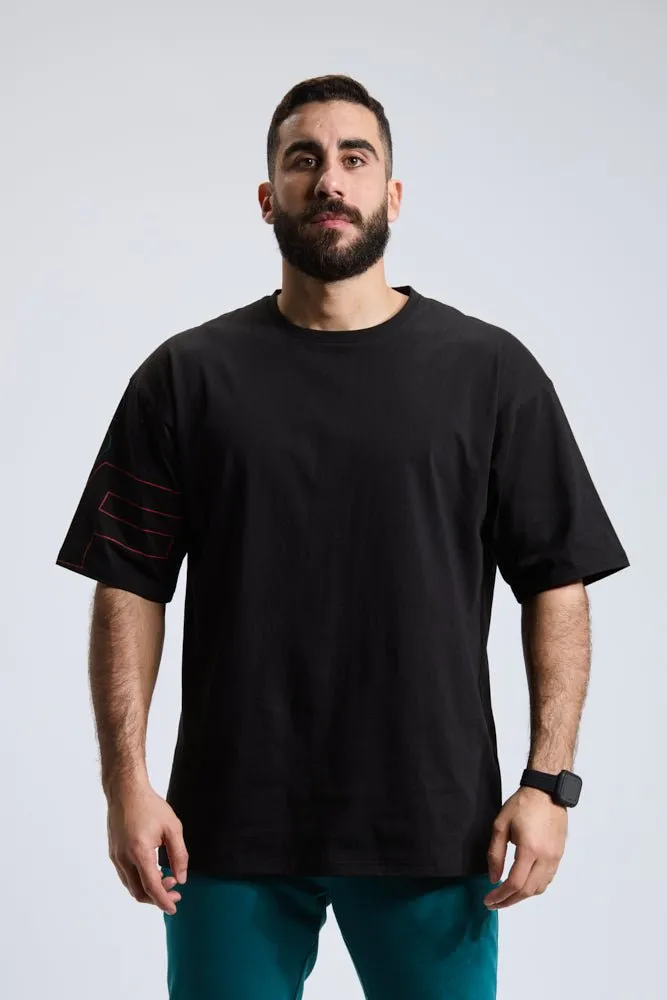 Easy Outfit Oversized Tee Black