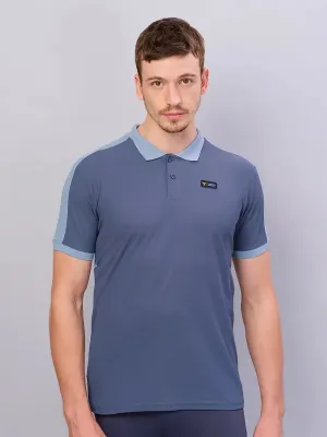 Men Colorblock Slim Fit Polo T-shirt with MATPIQ QuickDry Material