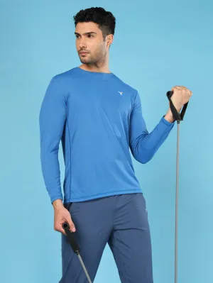Men Solid Slim Fit Crew Neck T-shirt with TECHNO COOL  Universal Silhouette