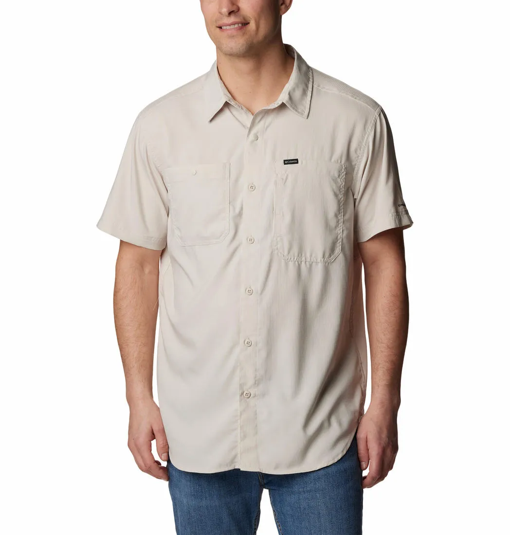 MoistureControl Fabric Columbia Men Brown Silver Ridge Utility Lite Short Sleeve (Sun Protection)