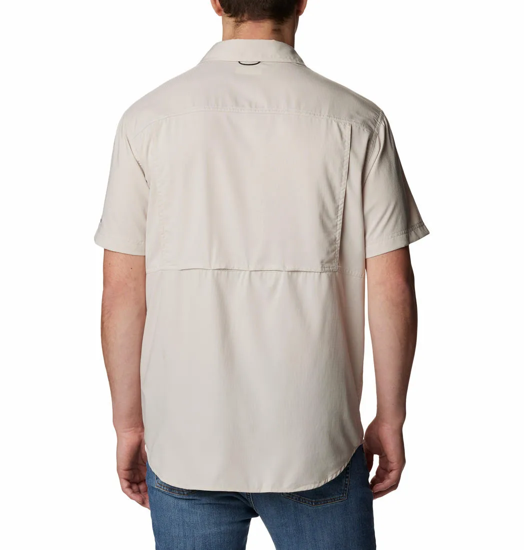 Dense Fit Columbia Men Brown Silver Ridge Utility Lite Short Sleeve (Sun Protection)