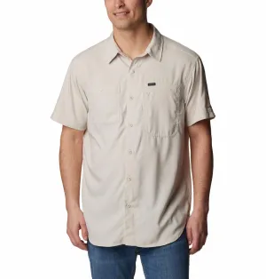MoistureControl Fabric Columbia Men Brown Silver Ridge Utility Lite Short Sleeve (Sun Protection)