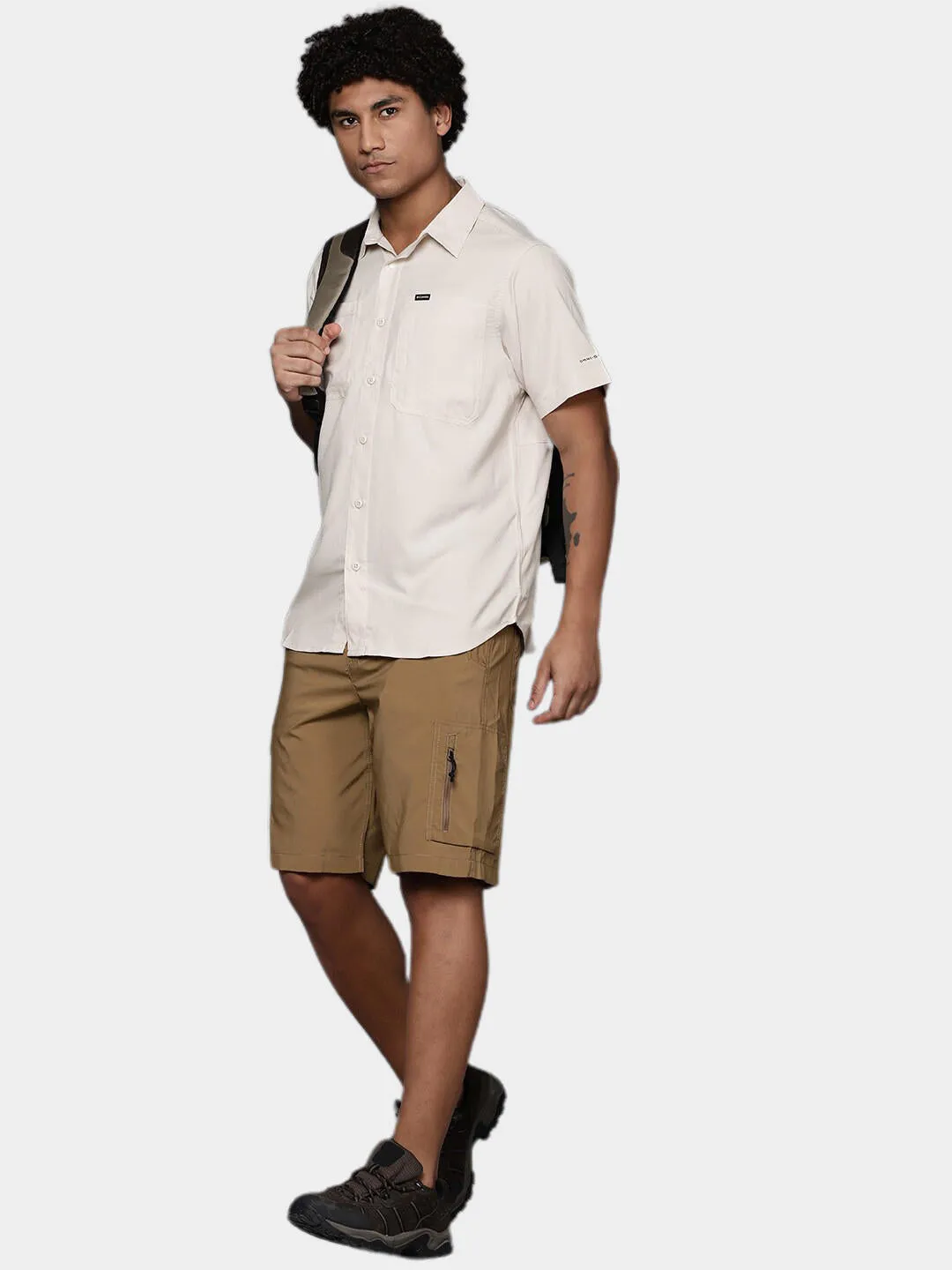 Lightweight insulation Columbia Men Brown Silver Ridge Utility Lite Short Sleeve (Sun Protection)