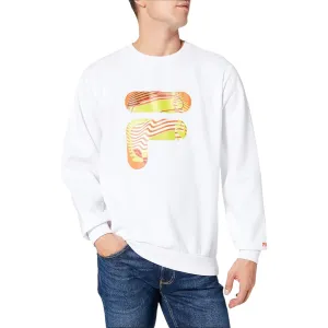 Core Sporty Fila felpa girocollo da uomo Desi Graphic Crew 689033 M67 bianco