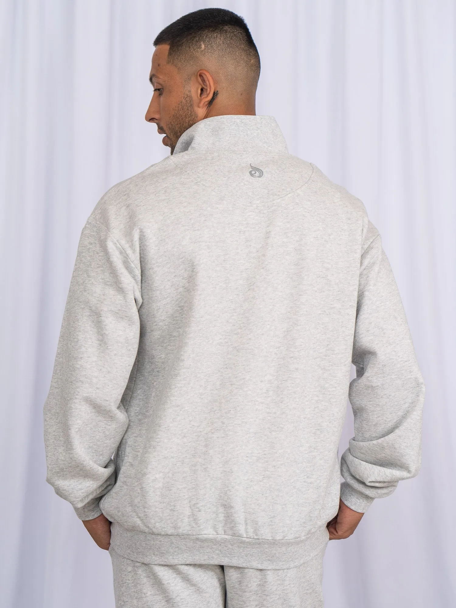 Unisex Half Zip Jumper - Snow Marl Hiking wear