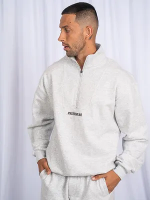Unisex Half Zip Jumper - Snow Marl product shiny sparkle product quilted lining comfort