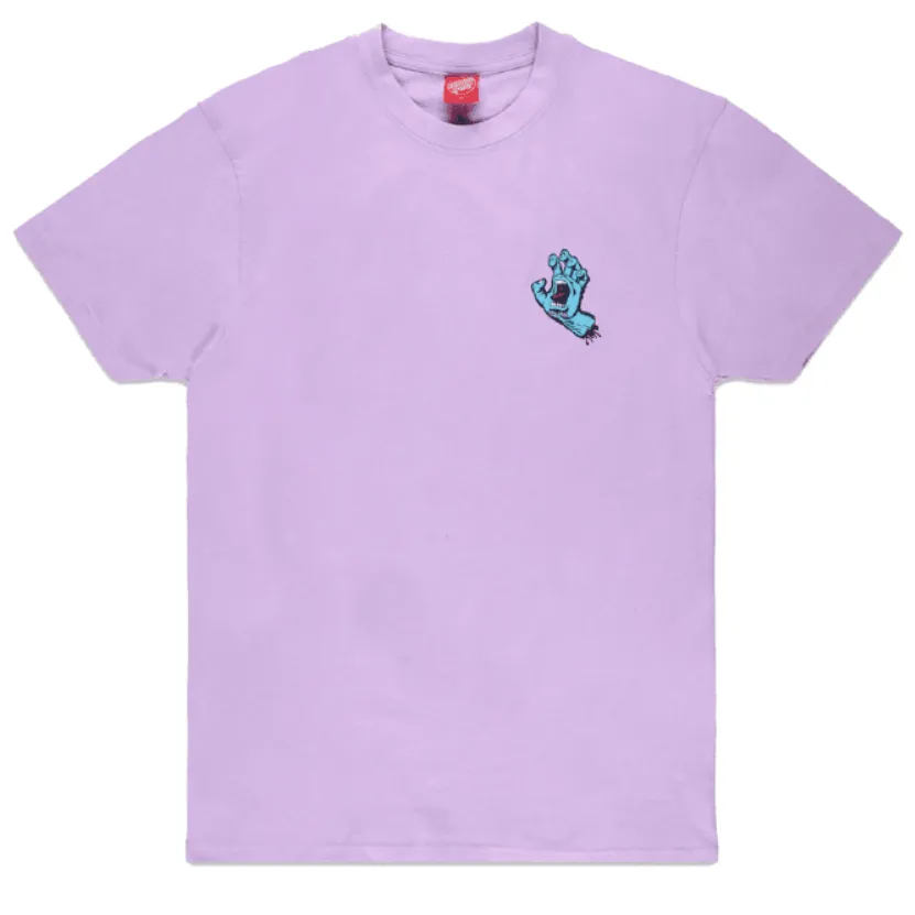 Santa Cruz maglietta manica corta da uomo Mano che urla SCA-TEE-9148 lavanda School Uniform