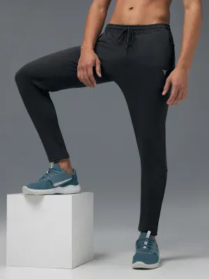 Men Melange Slim Fit Trackpants with TECHNO DRY Workout Shorts
