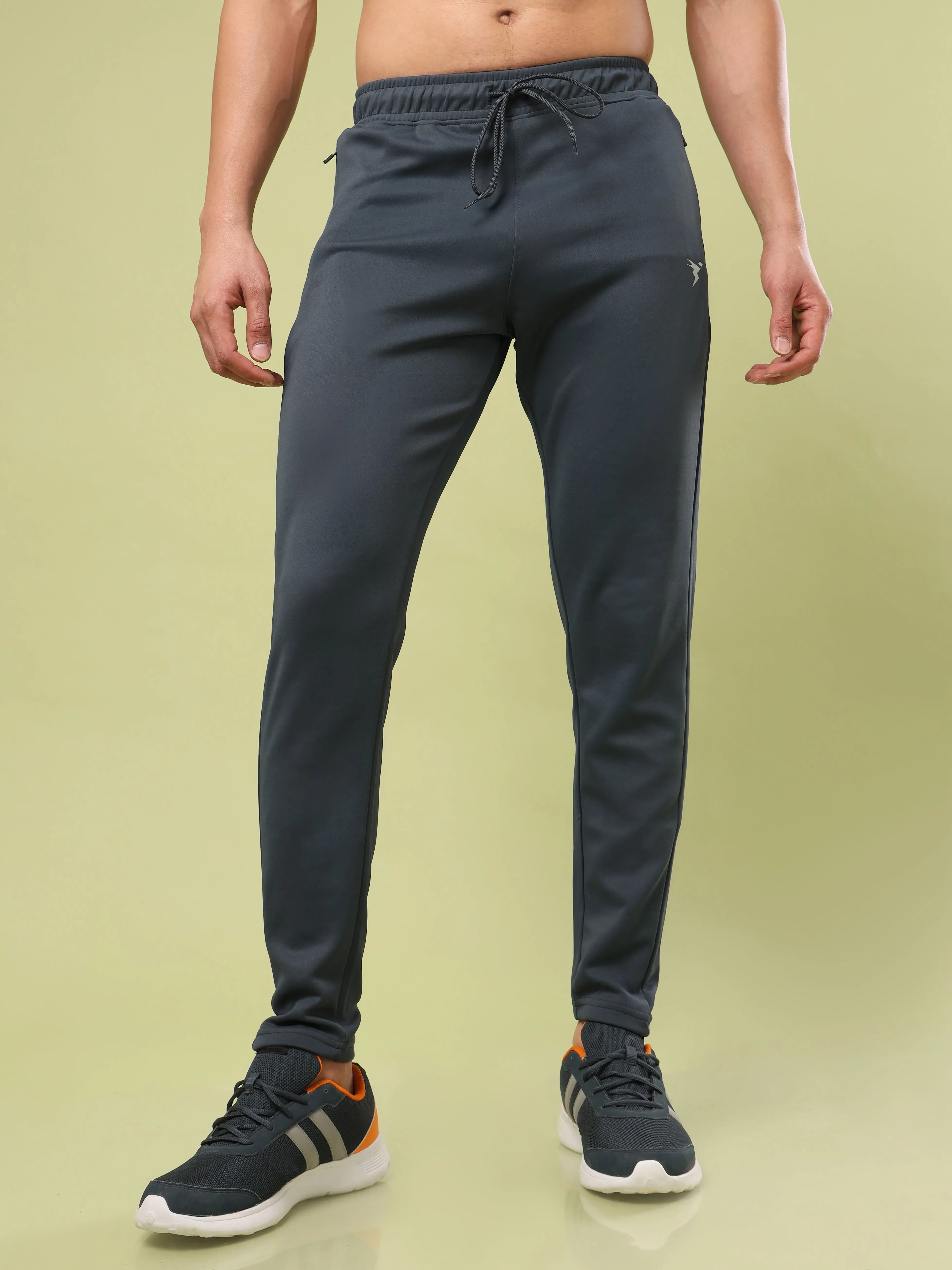 Men Solid Slim Fit Trackpants with ELASTO PLUS Athletic Tights Advanced Performance