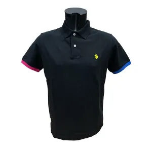 U.S. Polo Assn Polo Kory manica corta con retrocollo a contrasto 6143750336 199 black-lime Classic Wear Easy Wear