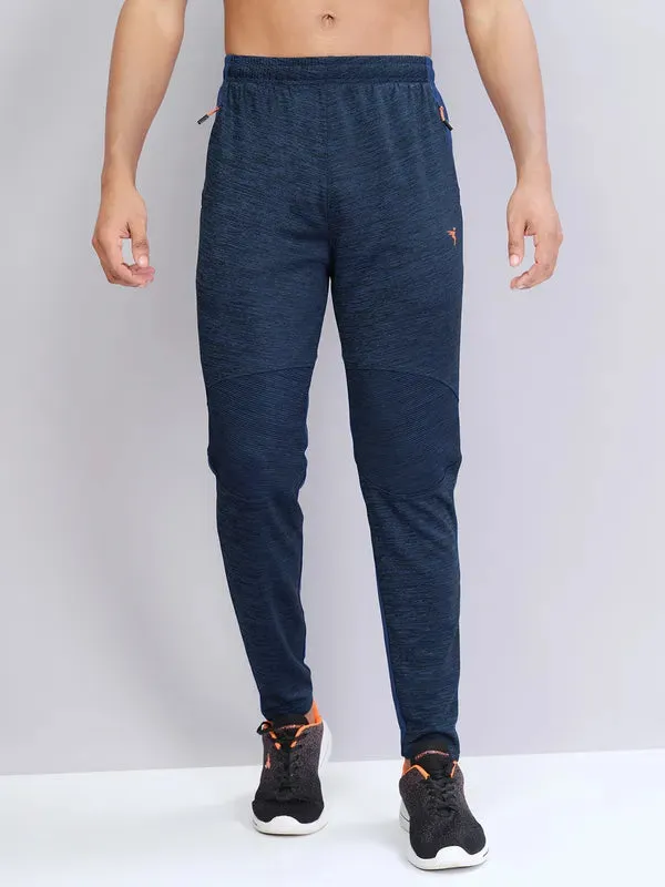 Soft Touch Interior Finish Men Melange Slim Fit Trackpants with TECHNO DRY