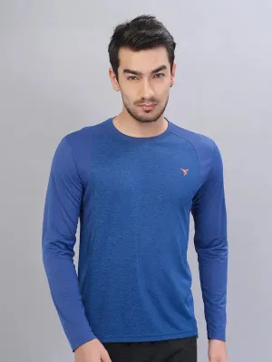 Men Melange Slim Fit Crew Neck T-shirt with DOUBLE COOL Comfy Vibes Trendy Fashion
