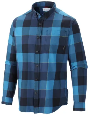 Holiday Glow Comfortable Outerwear Columbia Men Blue Out and Back II Long Sleeve Shirt