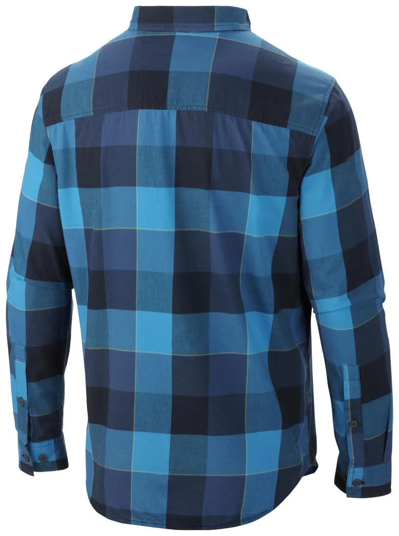 Columbia Men Blue Out and Back II Long Sleeve Shirt PreShrunk Cotton