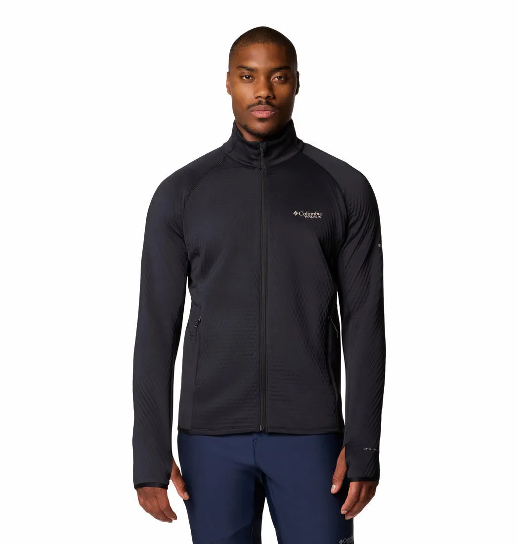 City Life Muted Style Columbia Men Black Crystal Leaf Omni-Heat Helix Full Zip