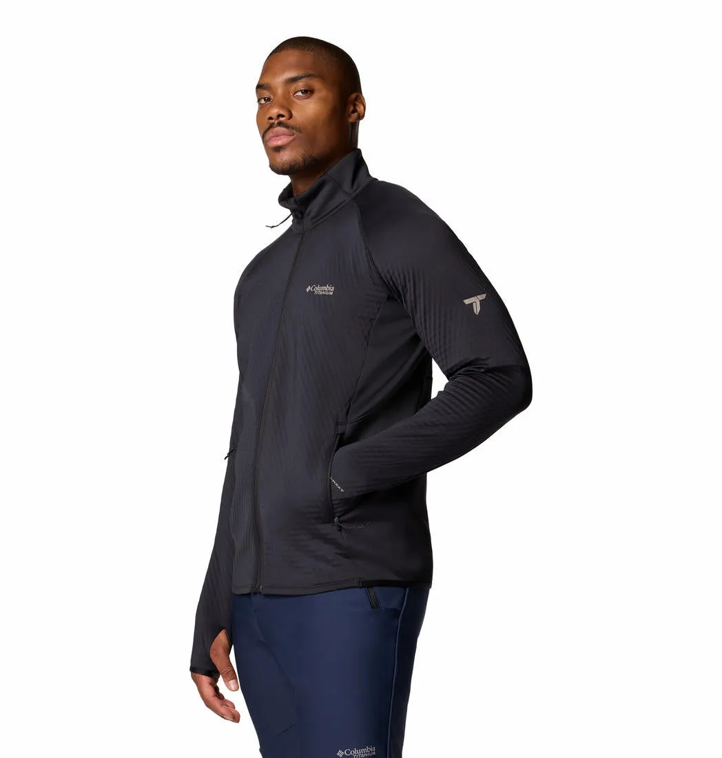 Columbia Men Black Crystal Leaf Omni-Heat Helix Full Zip Effortless Layer