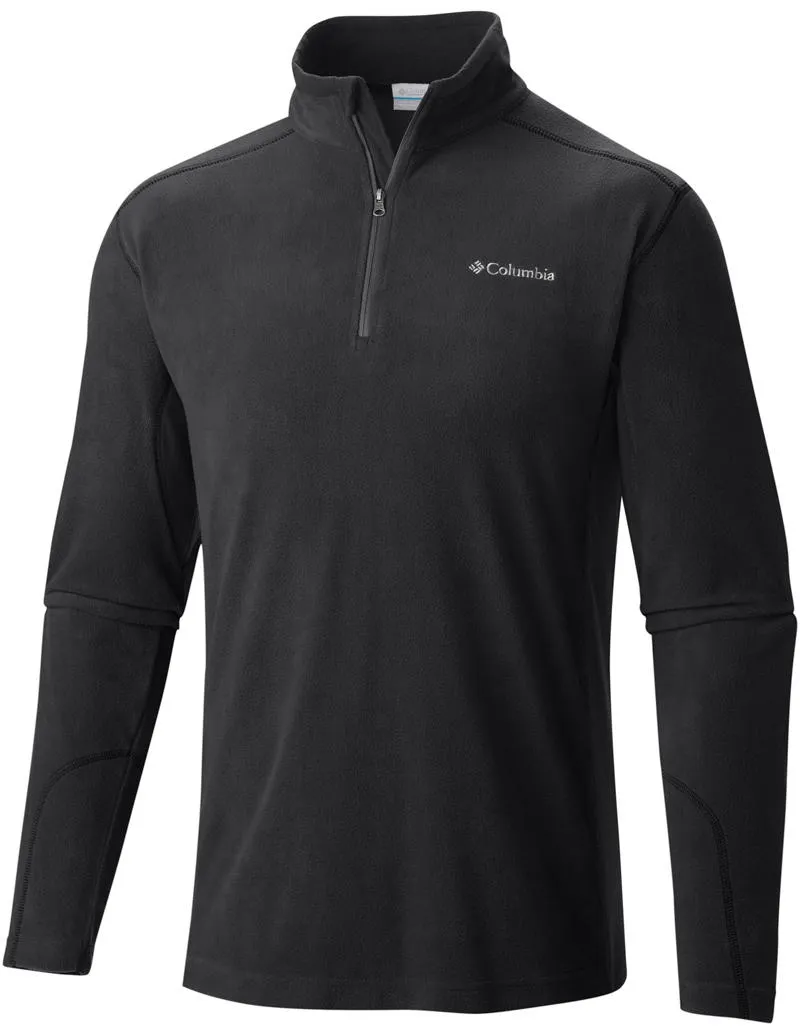 Columbia Men Black Klamath Range II Half Zip (Sun Protection) Fade Resistant Fabric