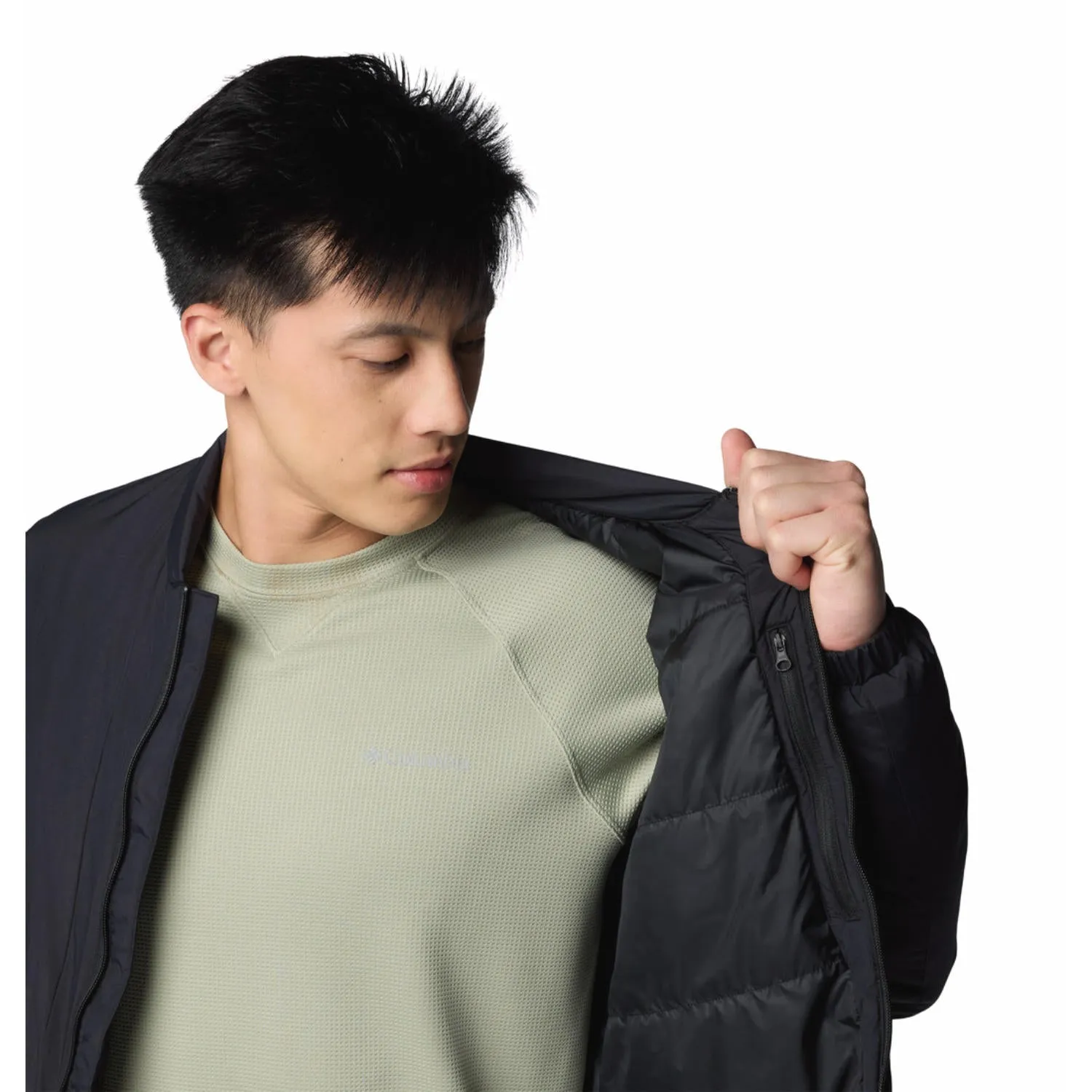 Columbia Men Black Black Mesa Jacket Wax Sleek Layer