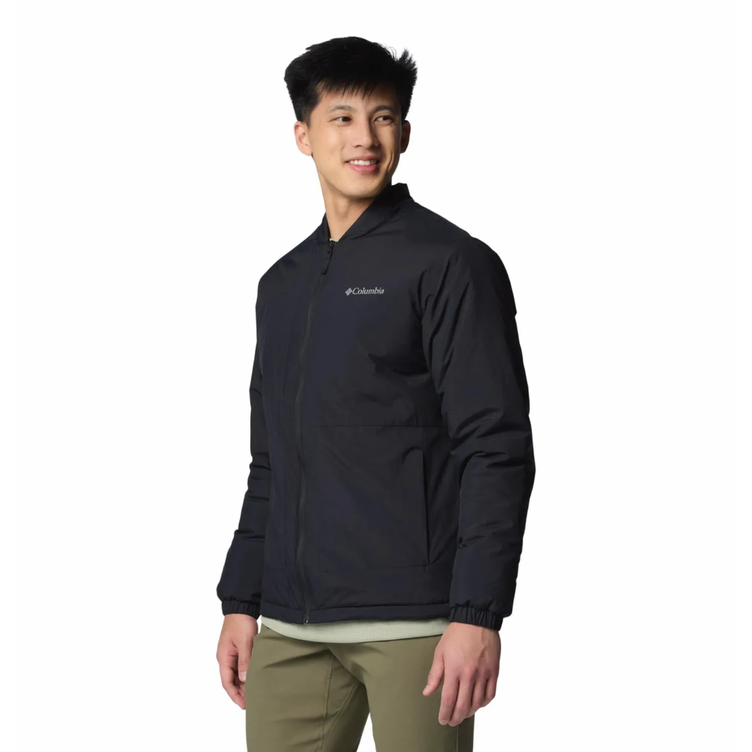 Columbia Men Black Black Mesa Jacket Rollaway Collar Feature Promise