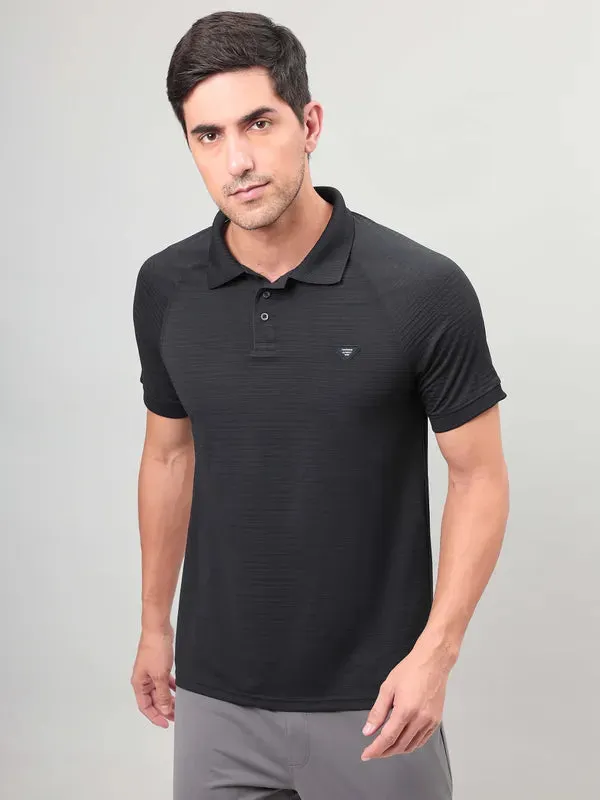Men Self Design Slim Fit Polo T-shirt with MATPIQ Relaxed Fit Layering Piece