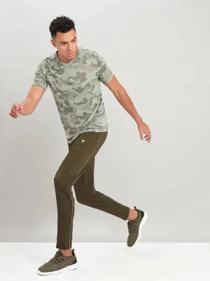 Men Jacquard Slim Fit Crew Neck T-shirt with DOUBLE COOL Simple Fashion