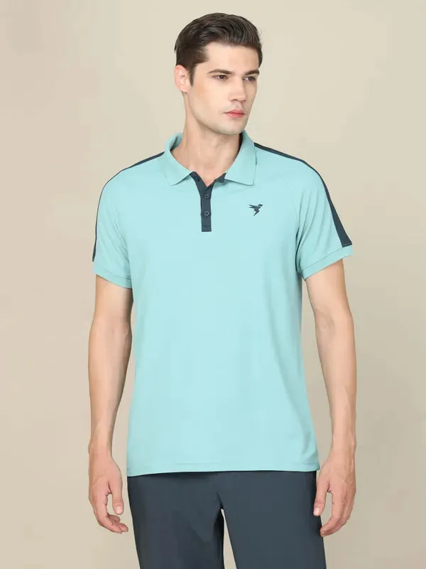 Men Colorblock Slim Fit Polo T-shirt with MATPIQ AntiPilling Technology Relaxed Neckline