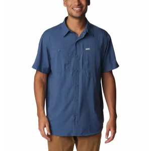 BalancedDrape Columbia Men Blue Silver Ridge Utility Lite Short Sleeve (Sun Protection)